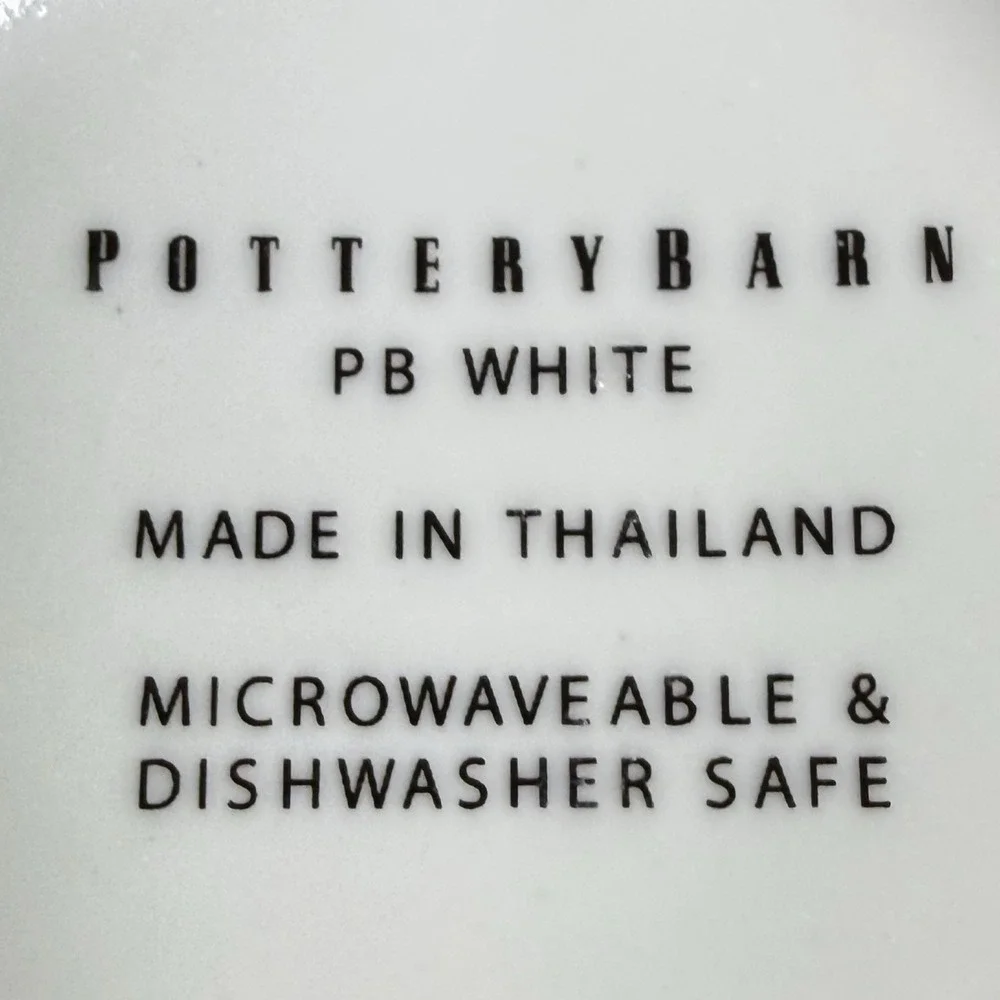 Pottery Barn PB White Porcelain 4 1/2